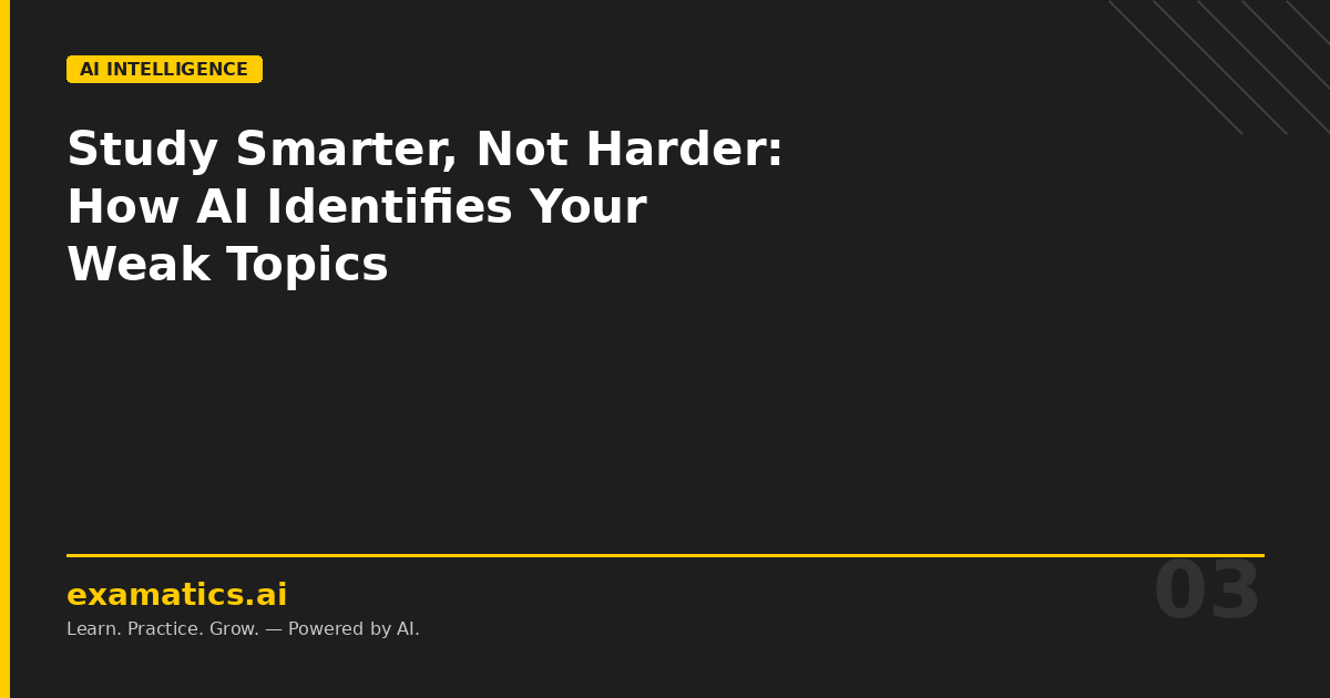 Study Smarter, Not Harder: How AI Identifies Your Weak Topics and Fixes Them