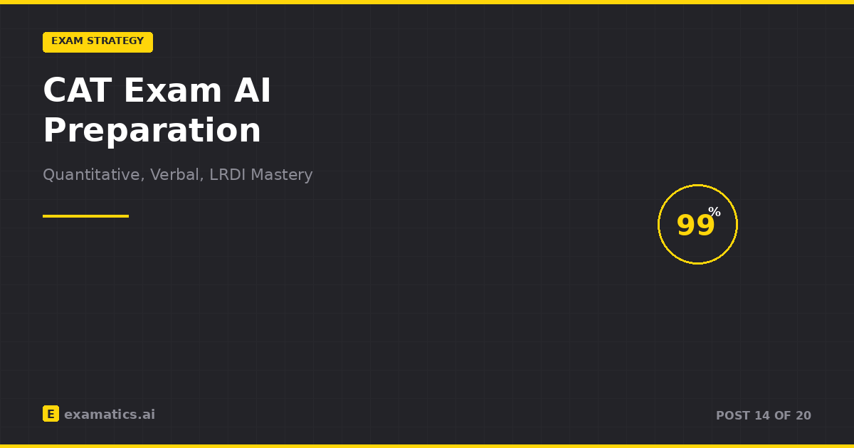 CAT Exam AI Preparation: Quantitative, Verbal, LRDI Mastery